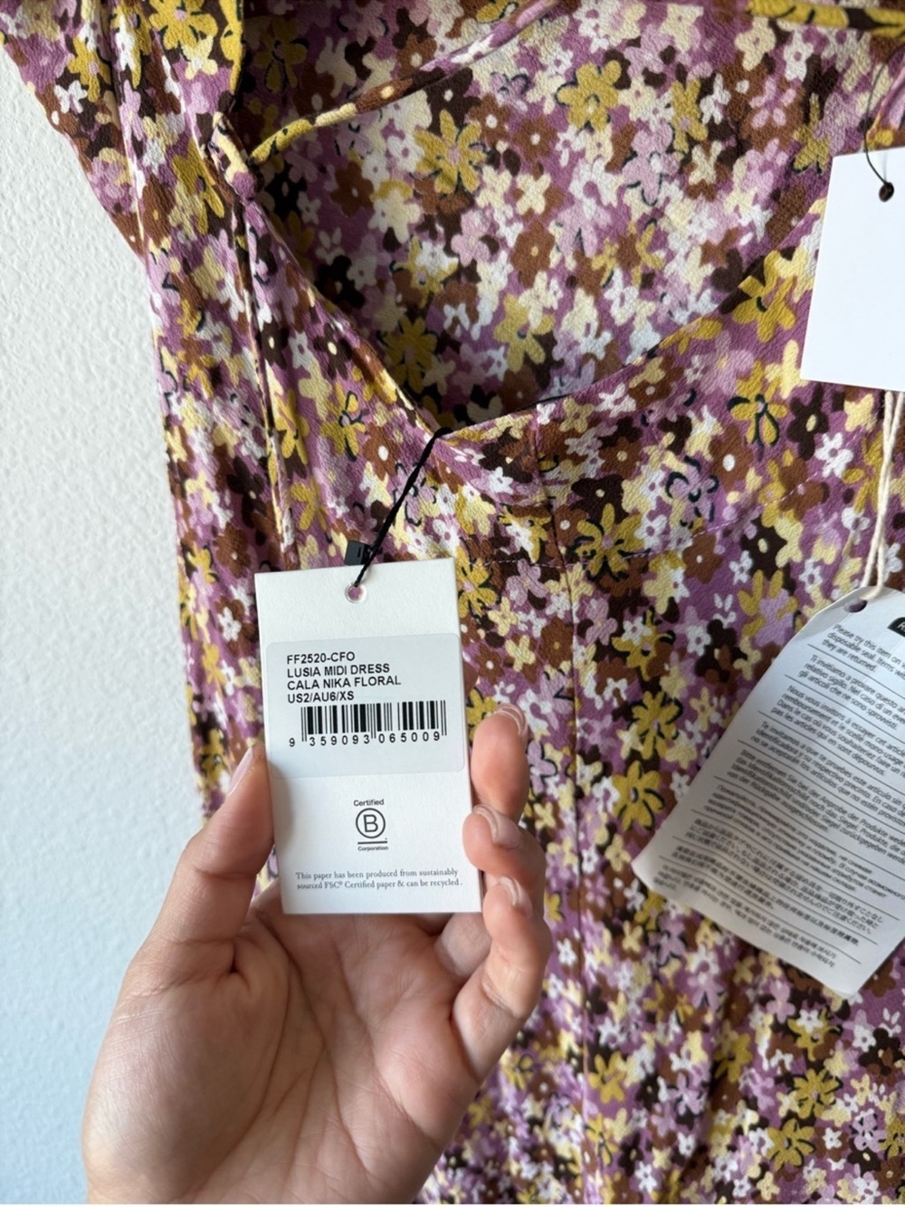 Faithfull the Brand Pink Floral Spaghetti-Strap Maxi Dress - Picture 7 of 8